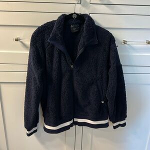 FIGS Women’s Navy Blue Sherpa Bomber Jacket